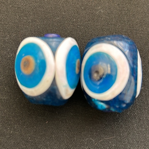 Large Old Evil Eye Glass Beads - Picture 1 of 5